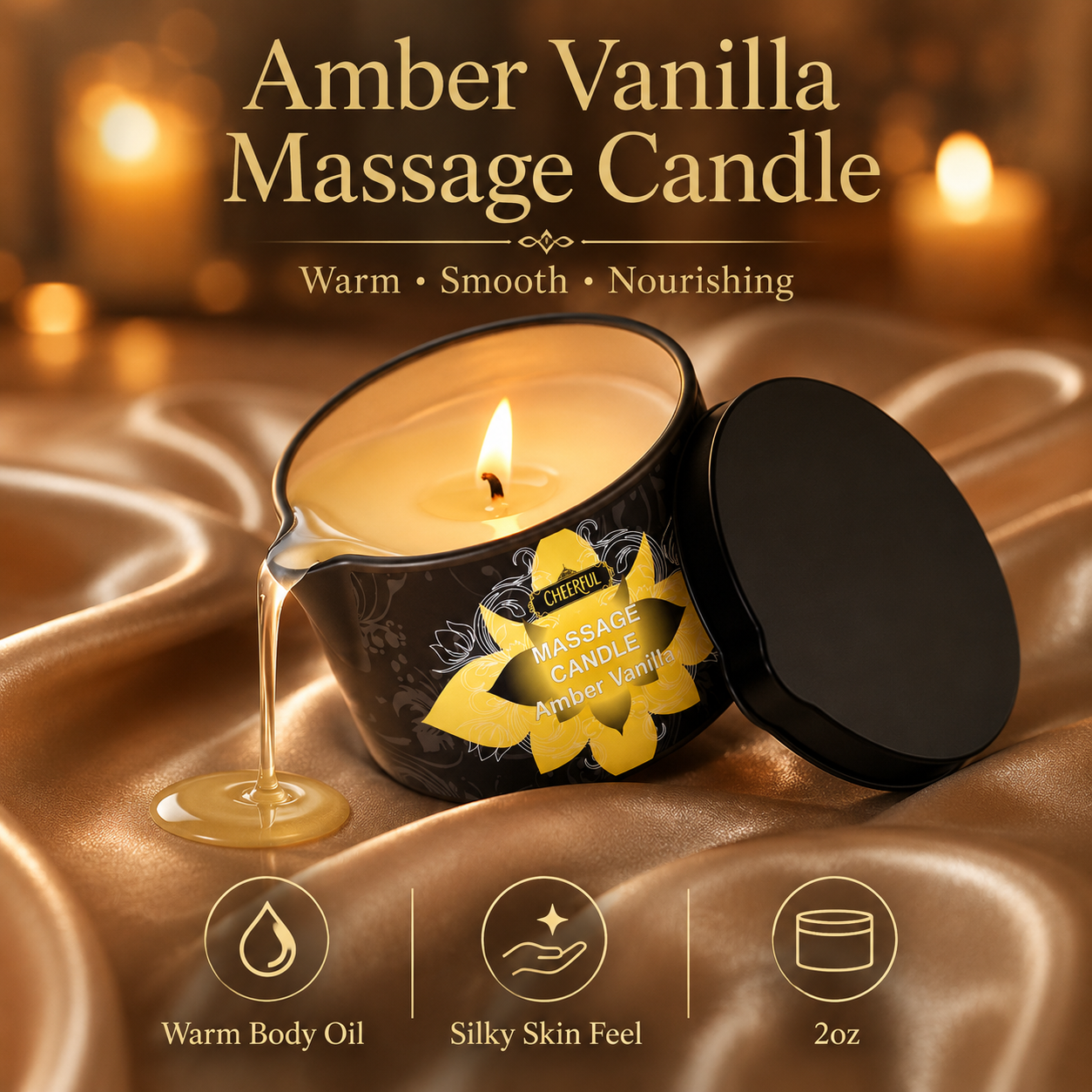 Amber Vanilla Massage Oil Cand - đánh giá và giá Soy Candle Fragrance Oil