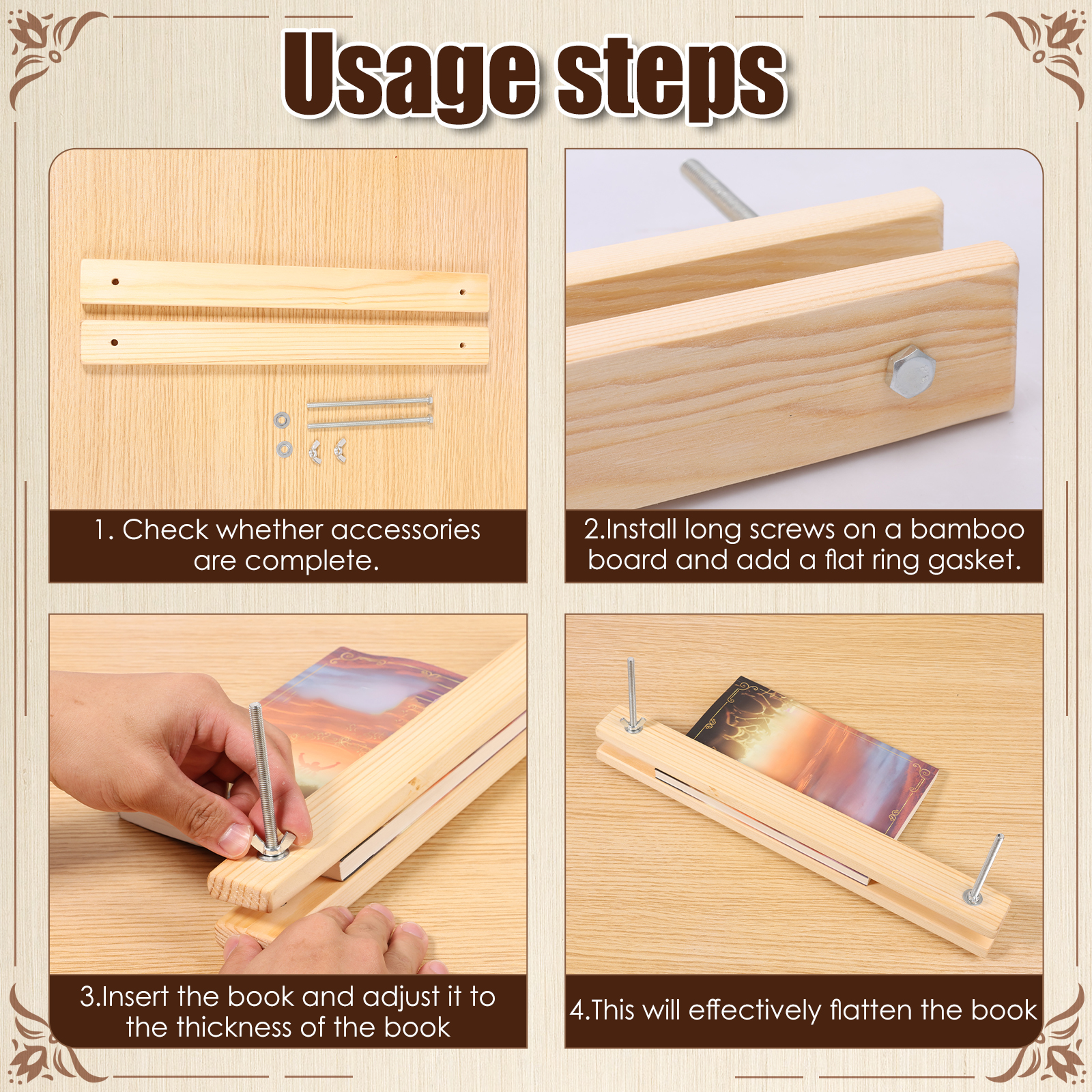 Wooden Book Press Kit DIY Gree - đánh giá và giá Bookbinding Supply Kit
