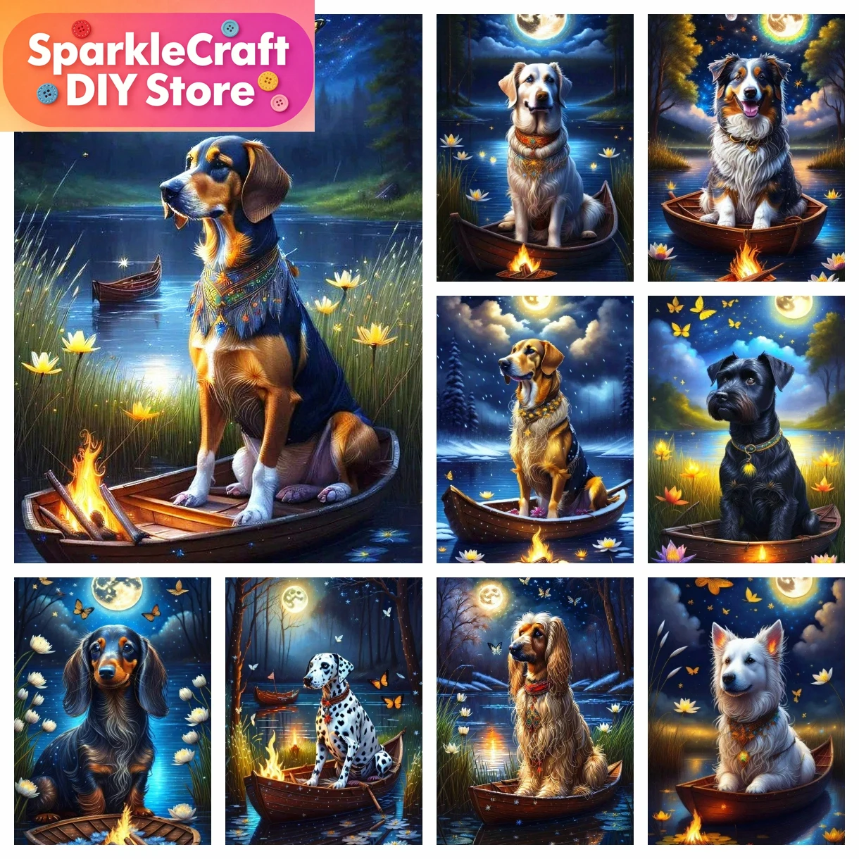 1pc frameless Starry Night Dac - đánh giá và giá Art Craft Animals