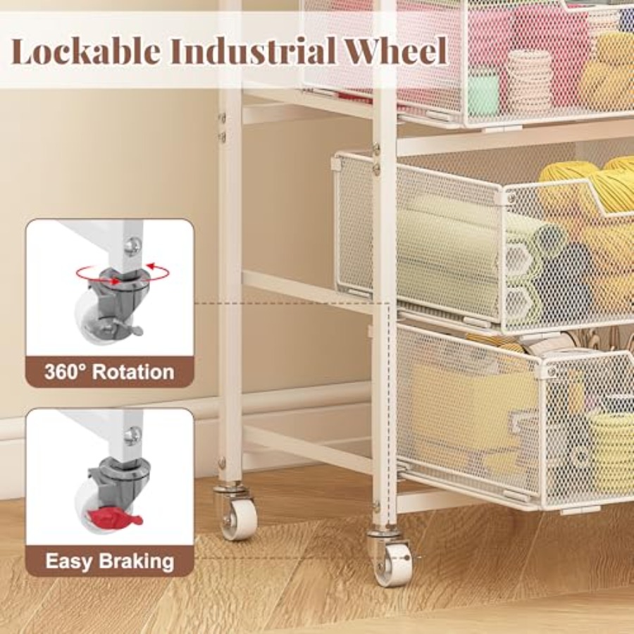 4-Drawer Rolling Storage Cart  - đánh giá và giá Art Craft Organizer