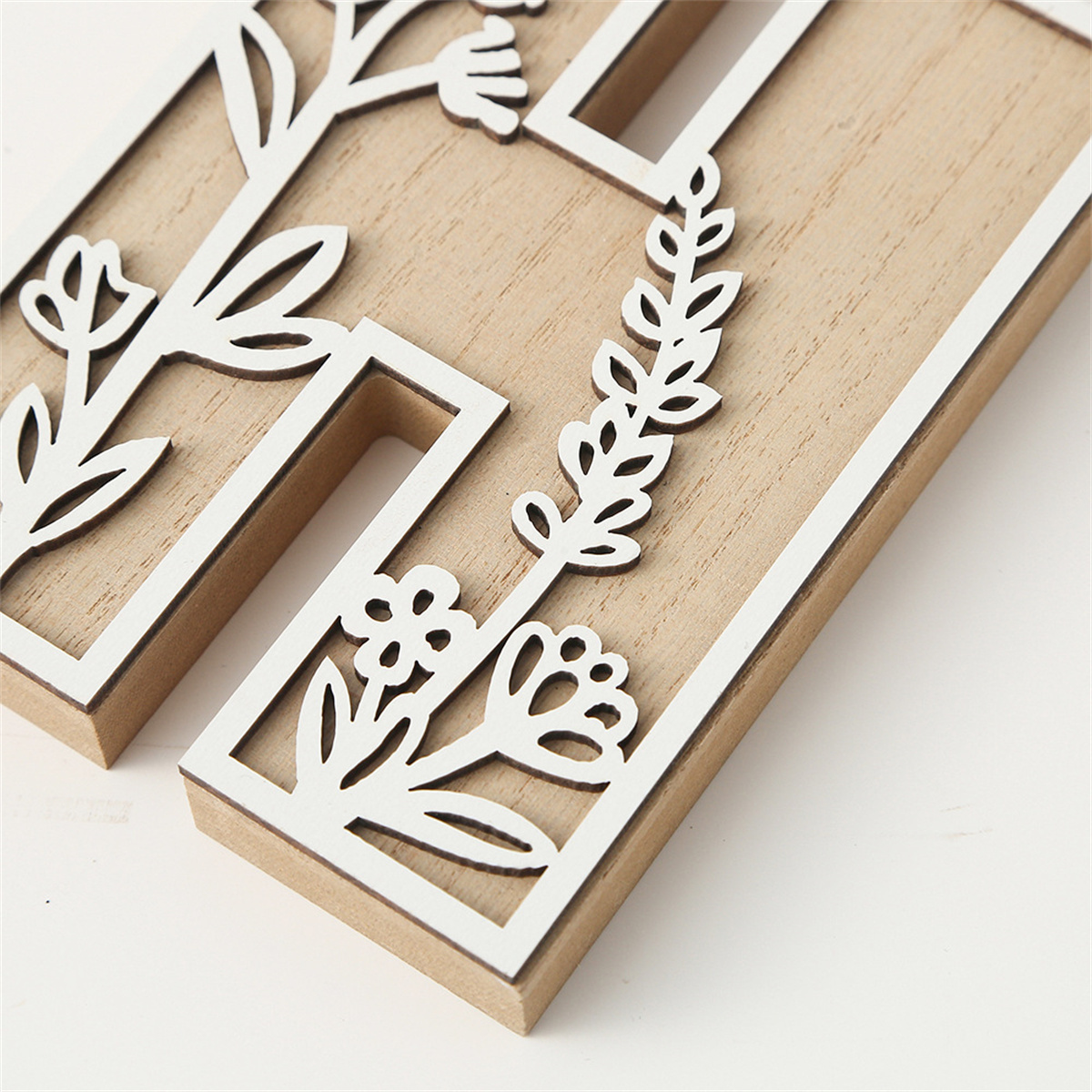 1Pcs Raw Wood White Engrave 26 - đánh giá và giá Art And Craft For Xmas