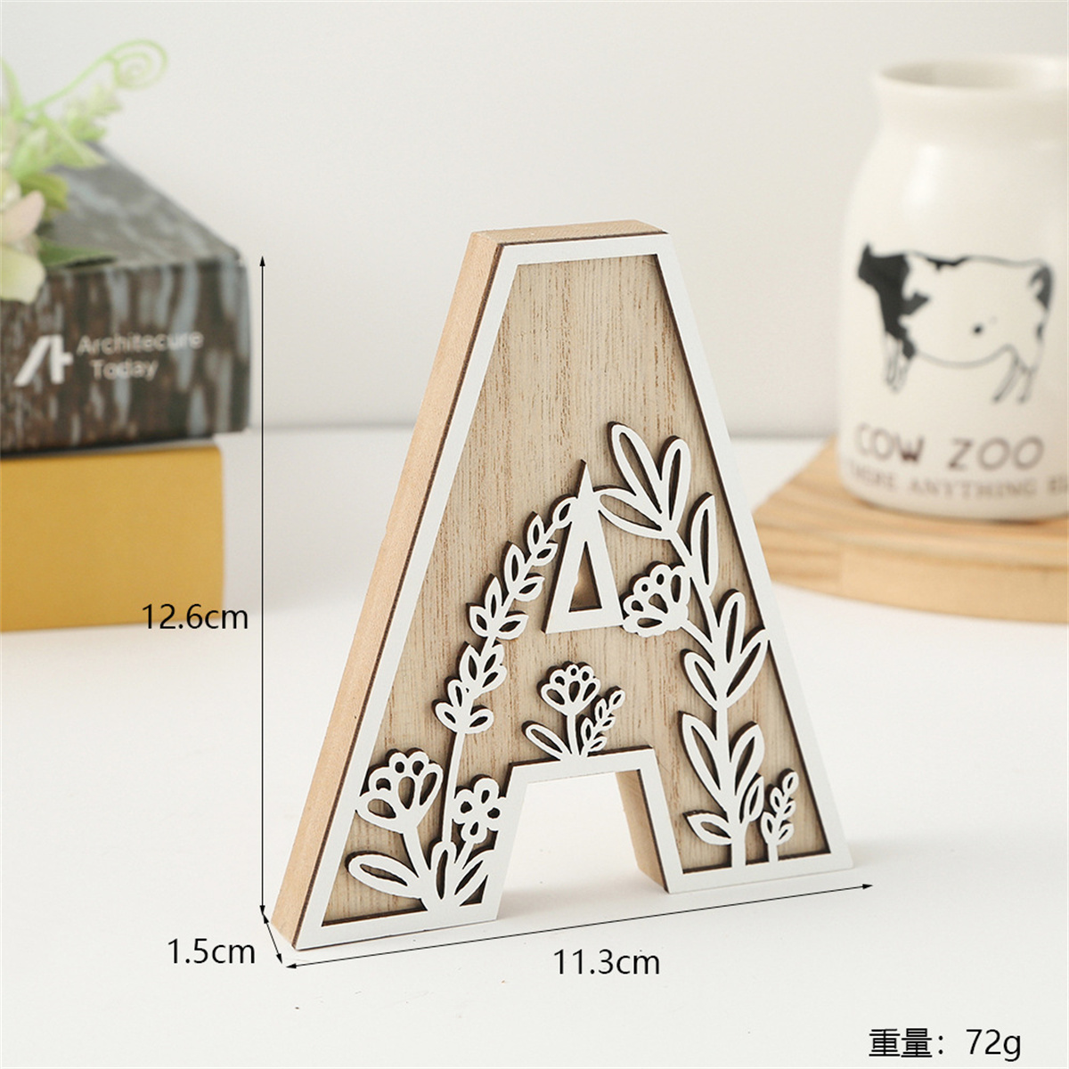 1Pcs Raw Wood White Engrave 26 - đánh giá và giá Art And Craft For Xmas