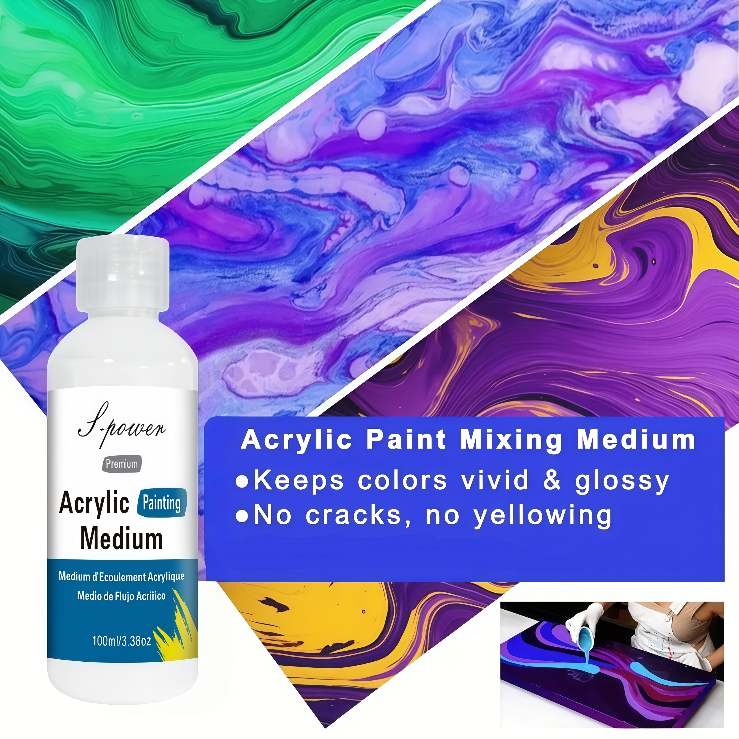 Acrylic Painting Medium  Ideal - đánh giá và giá Acrylic Pour Paint