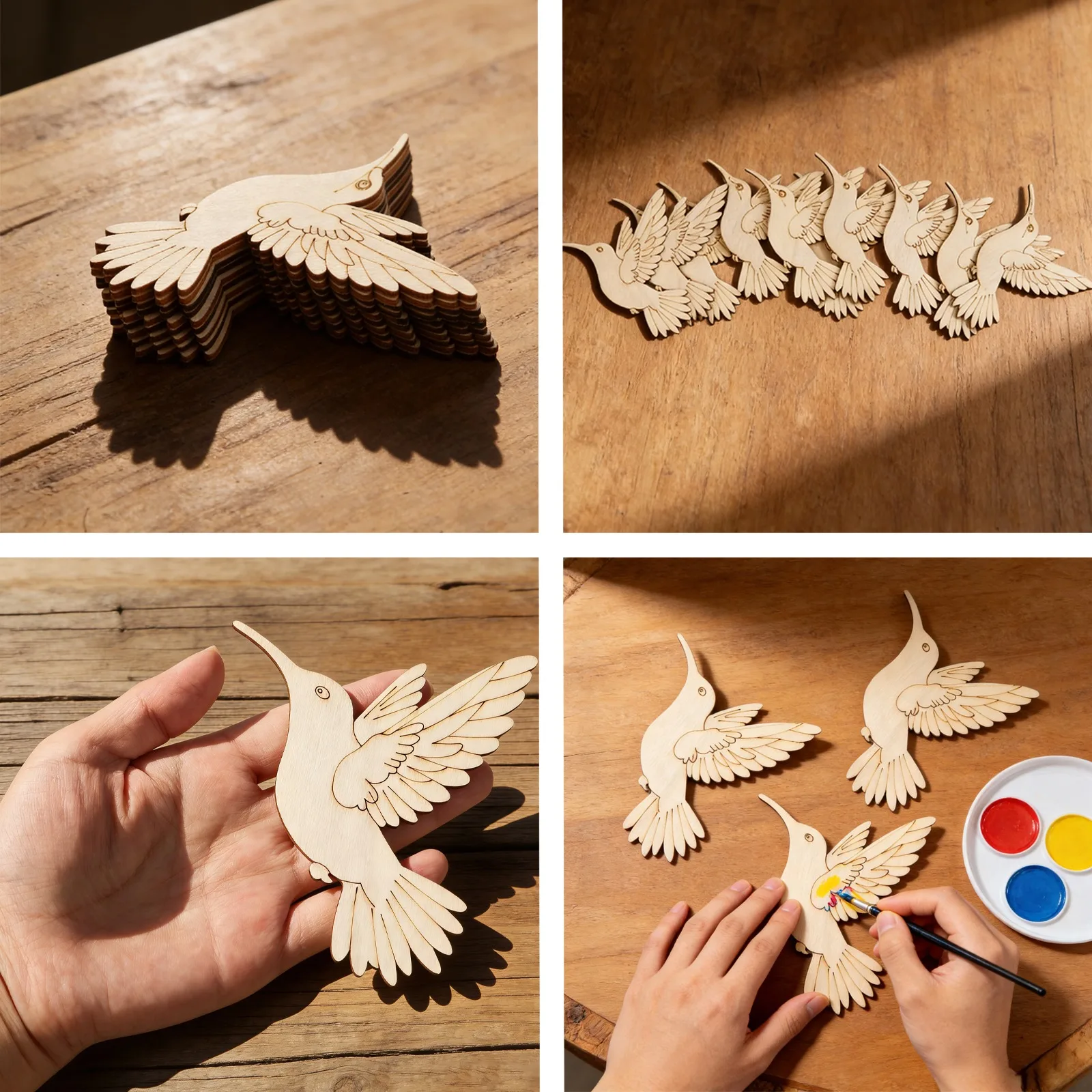 10pcs Unfinished Wood Animal B - đánh giá và giá Art & Craft Kids Toys