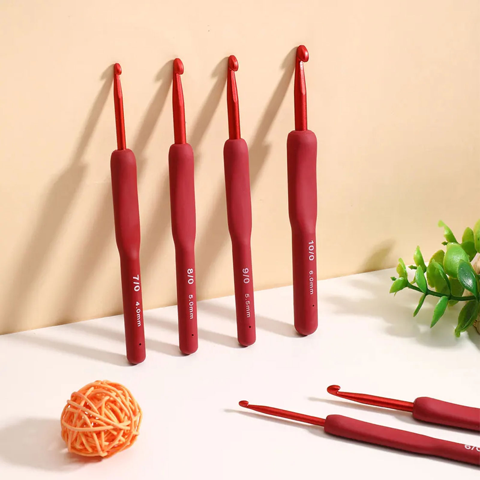 9/33pcs Red Crochet Hook set,  - đánh giá và giá Crochet Hook Set