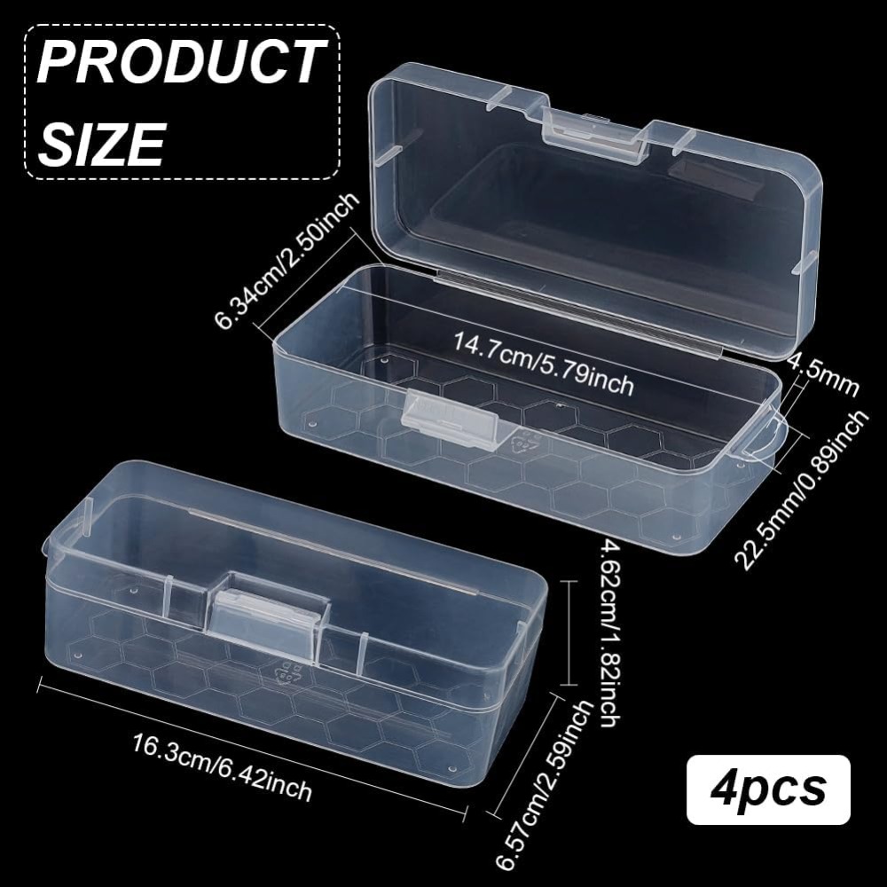 4 Packs Rectangle Plastic Cont - đánh giá và giá Art Craft Organizer