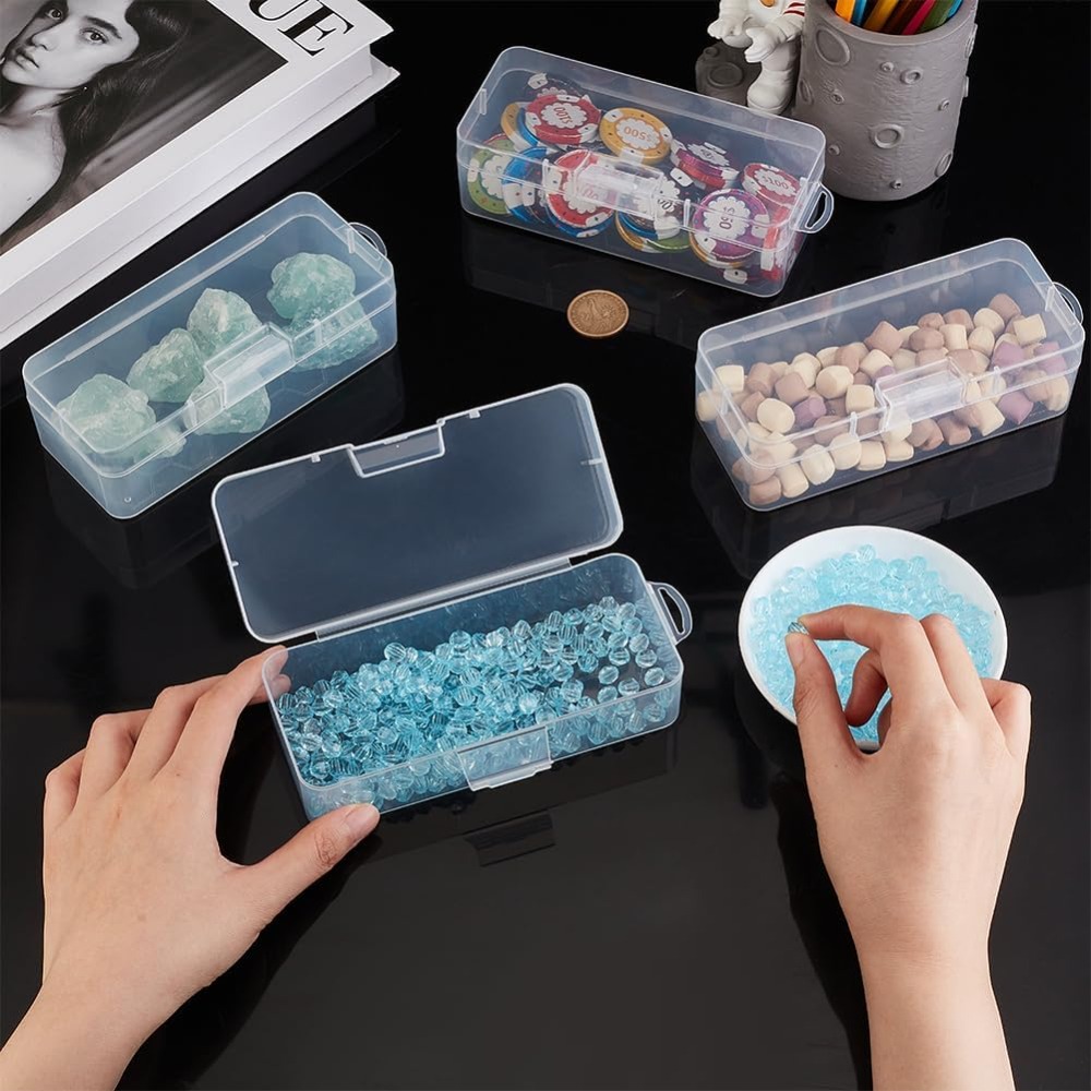 4 Packs Rectangle Plastic Cont - đánh giá và giá Art Craft Organizer
