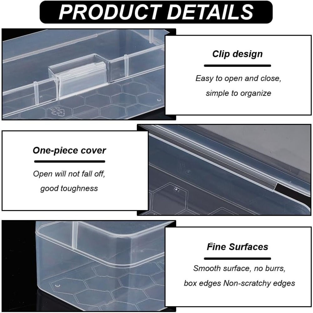 4 Packs Rectangle Plastic Cont - đánh giá và giá Art Craft Organizer