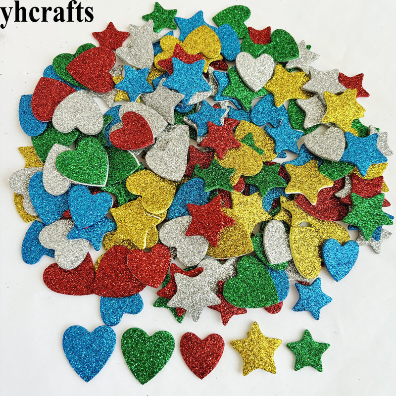 150PCS/LOT.Glitter star and he - đánh giá và giá Art And Craft For Xmas
