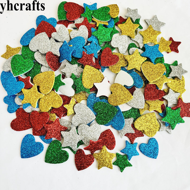 150PCS/LOT.Glitter star and he - đánh giá và giá Art And Craft For Xmas