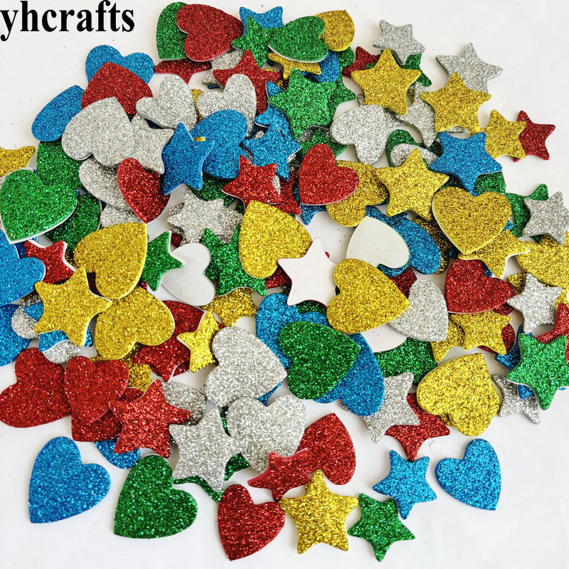 150PCS/LOT.Glitter star and he - đánh giá và giá Art And Craft For Xmas