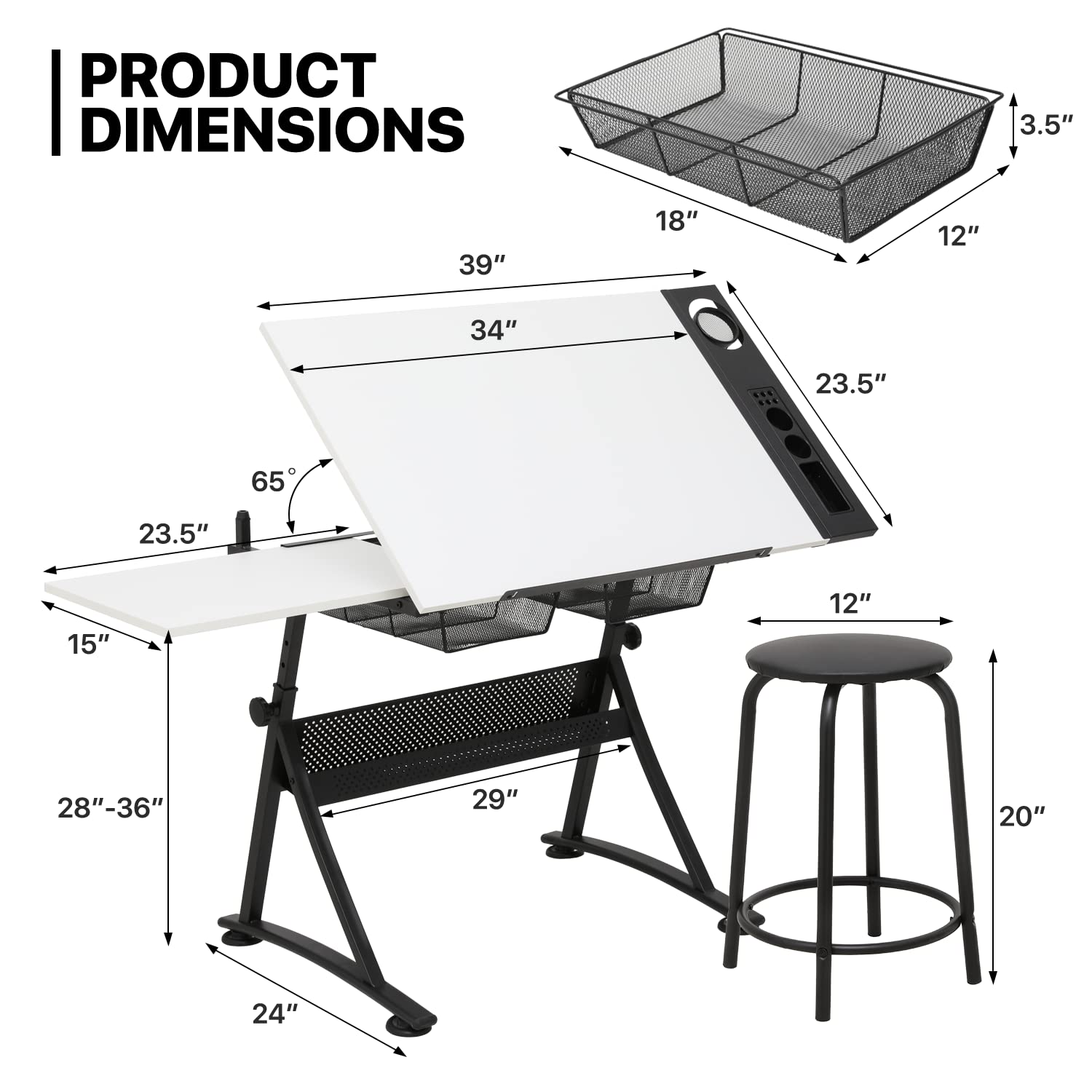 Art Deco Drafting Table, Heigh - đánh giá và giá Art & Craft Kids Toys