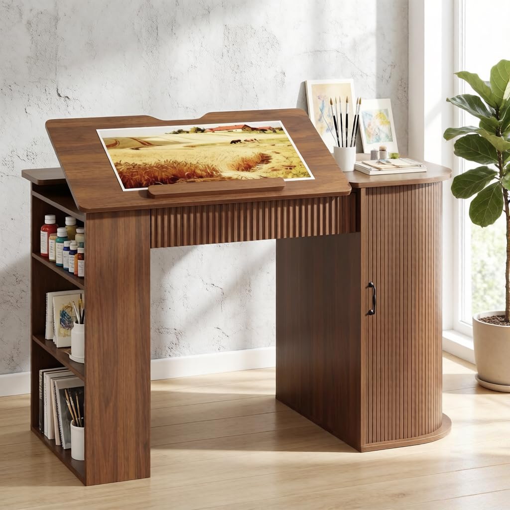 Drafting Table with Storage Ca - đánh giá và giá Art & Craft Kids Toys