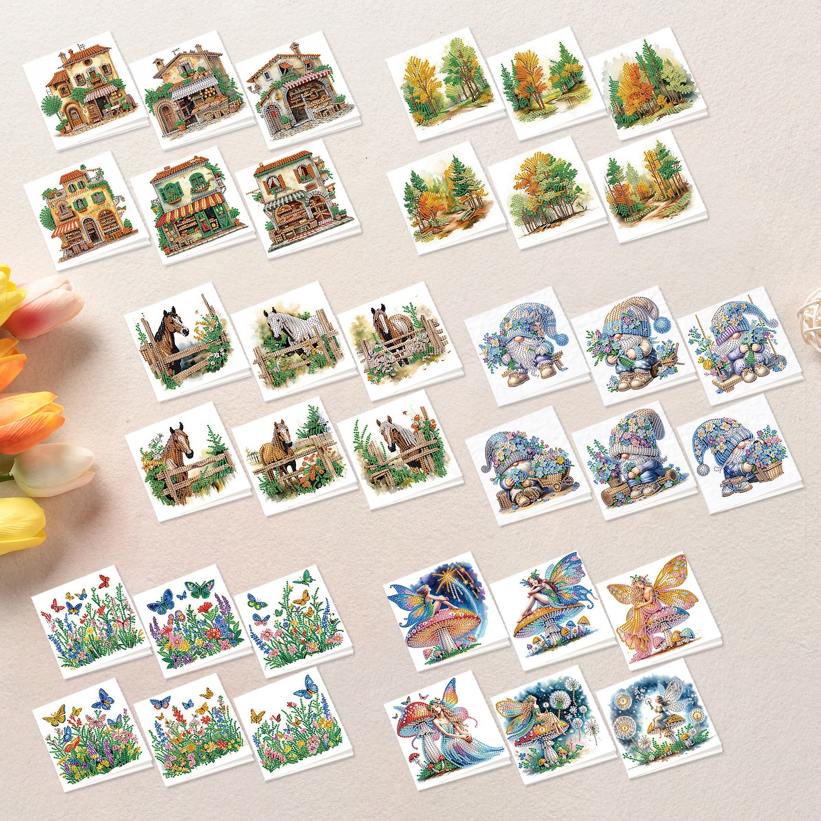 6Pcs Diamond Art Painting Gree - đánh giá và giá Art Craft Animals