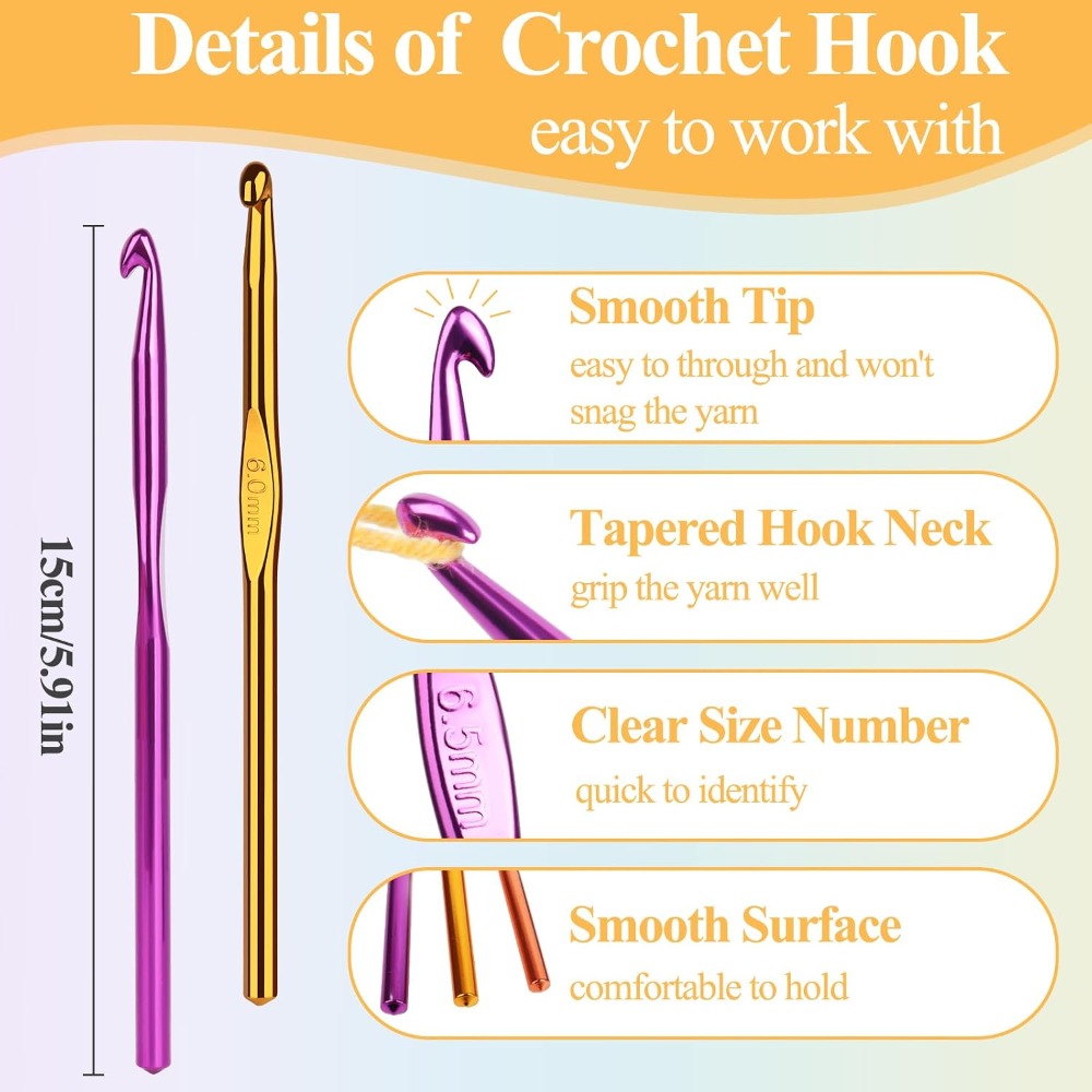 10pcs Size H/5.0mm Crochet Hoo - đánh giá và giá Crochet Hook Set