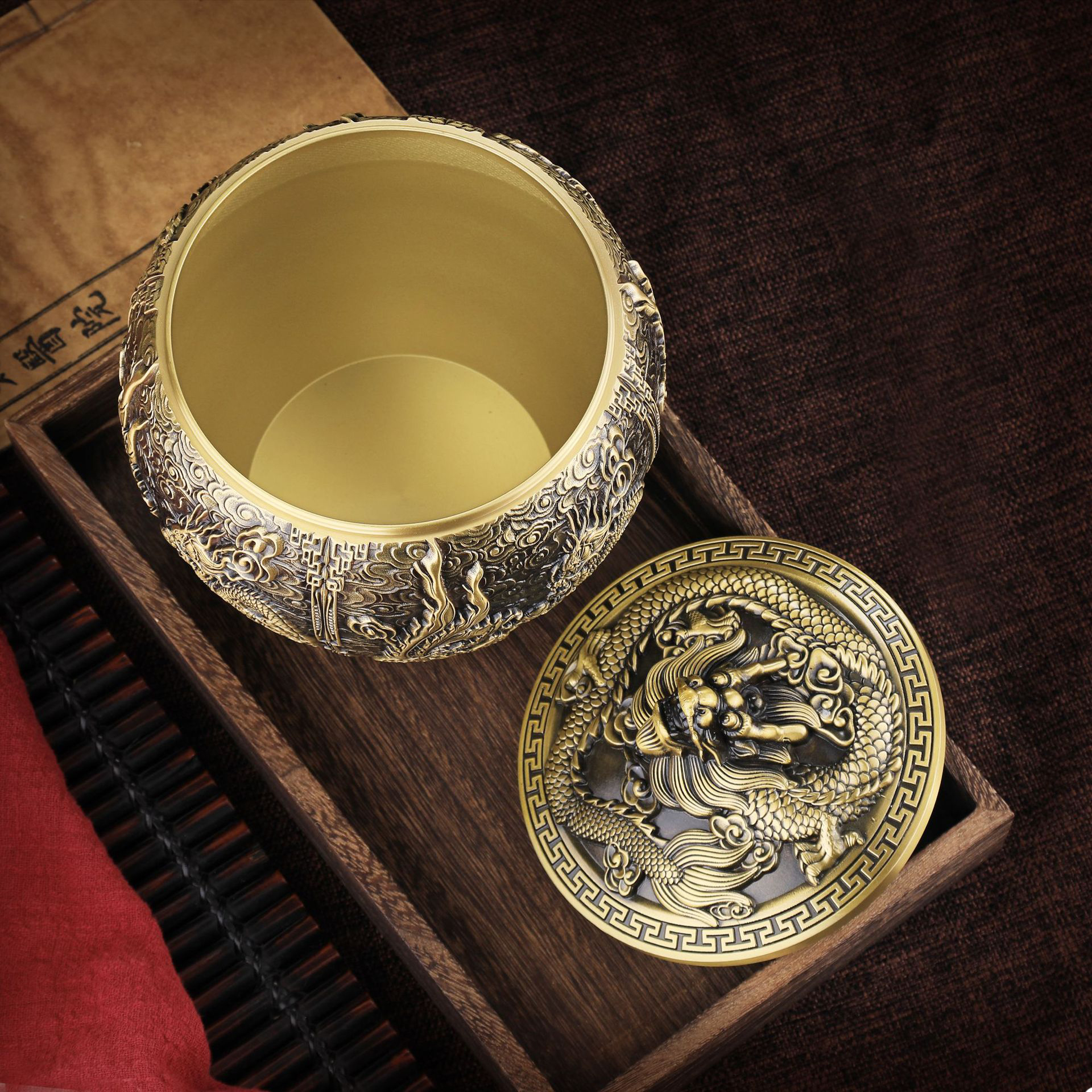 Retro Brass Tea Can Sugar and  - đánh giá và giá Art Craft Organizer