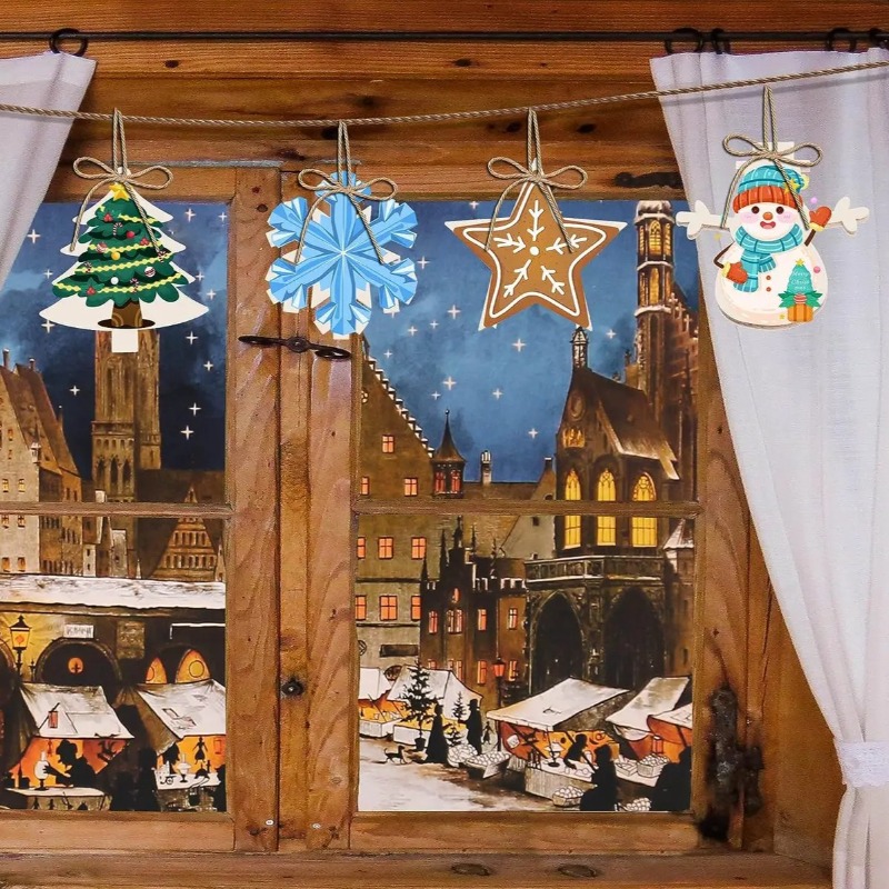 10pcs DIY Wooden Christmas Bal - đánh giá và giá Art And Craft For Xmas