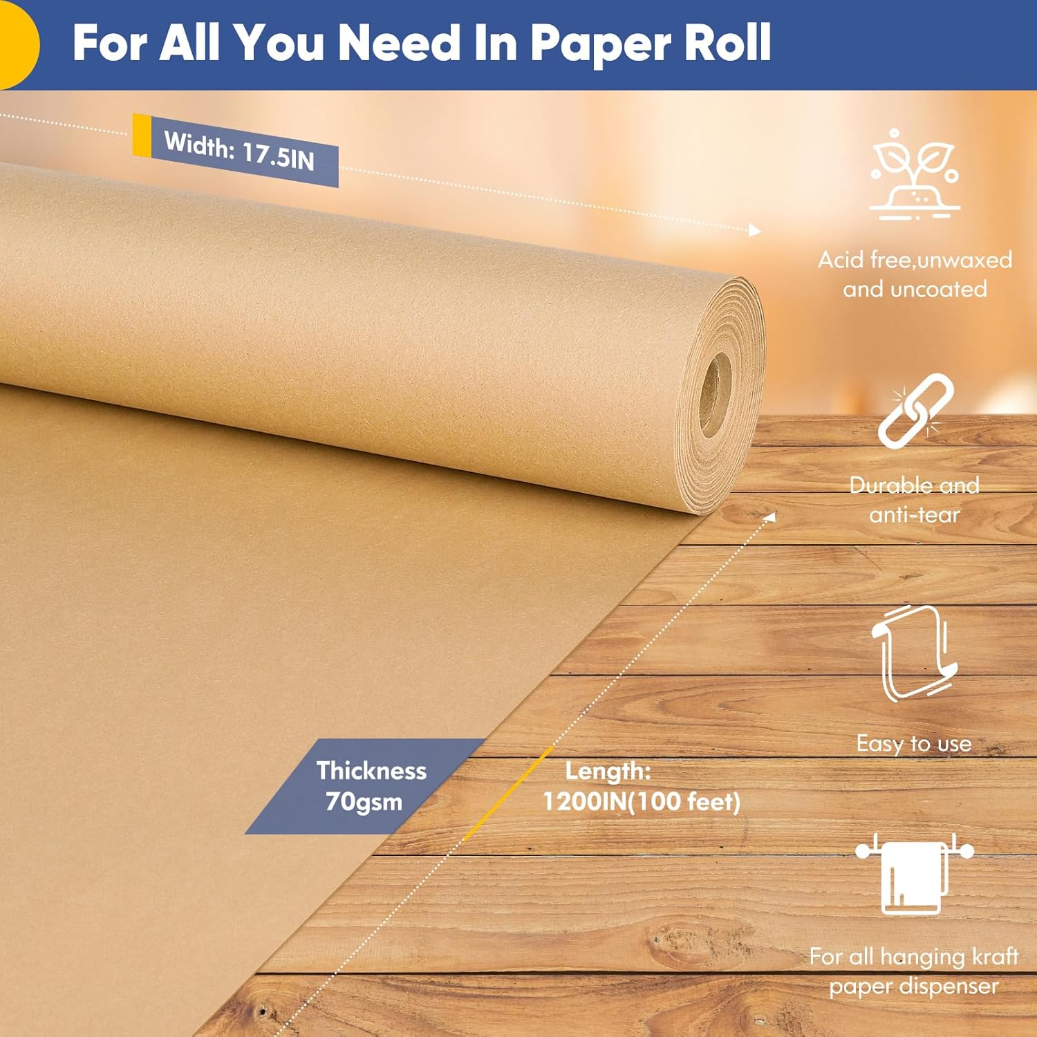 Vanhench Brown Wrapping Paper  - đánh giá và giá Art Craft With Paper
