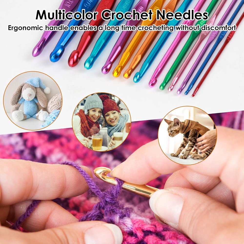 Crochet Hooks Set, Ergonomic A - đánh giá và giá Crochet Hook Set