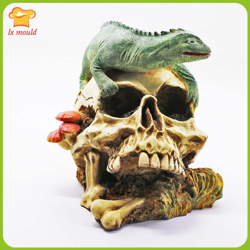 3D Skull & Lizard Candle Mold  - đánh giá và giá Eco Art Craft