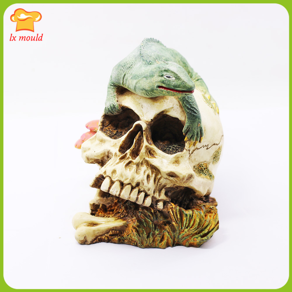 3D Skull & Lizard Candle Mold  - đánh giá và giá Eco Art Craft