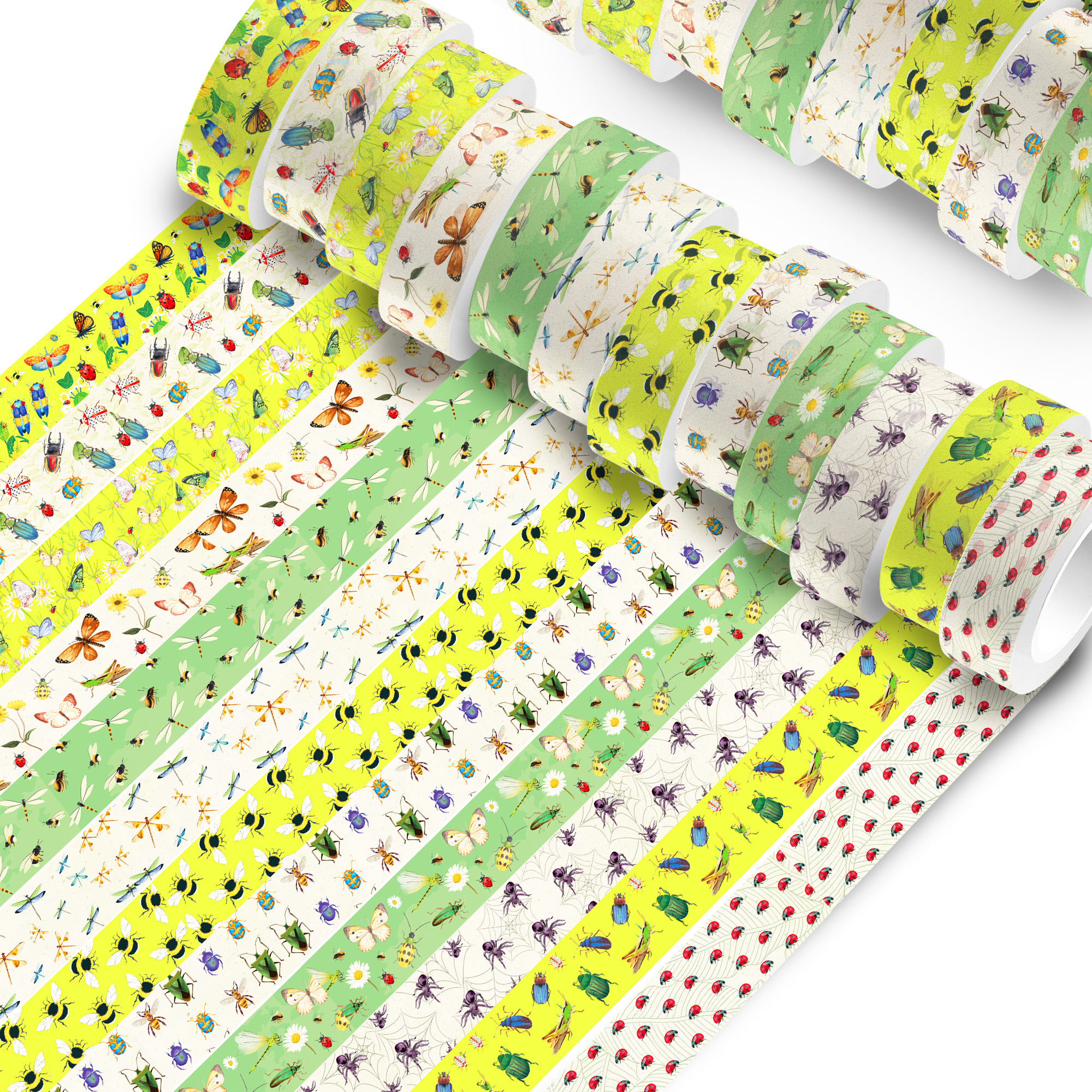 12 Rolls Cartoon Insect Bee Bu - đánh giá và giá Washi Tape Rolls