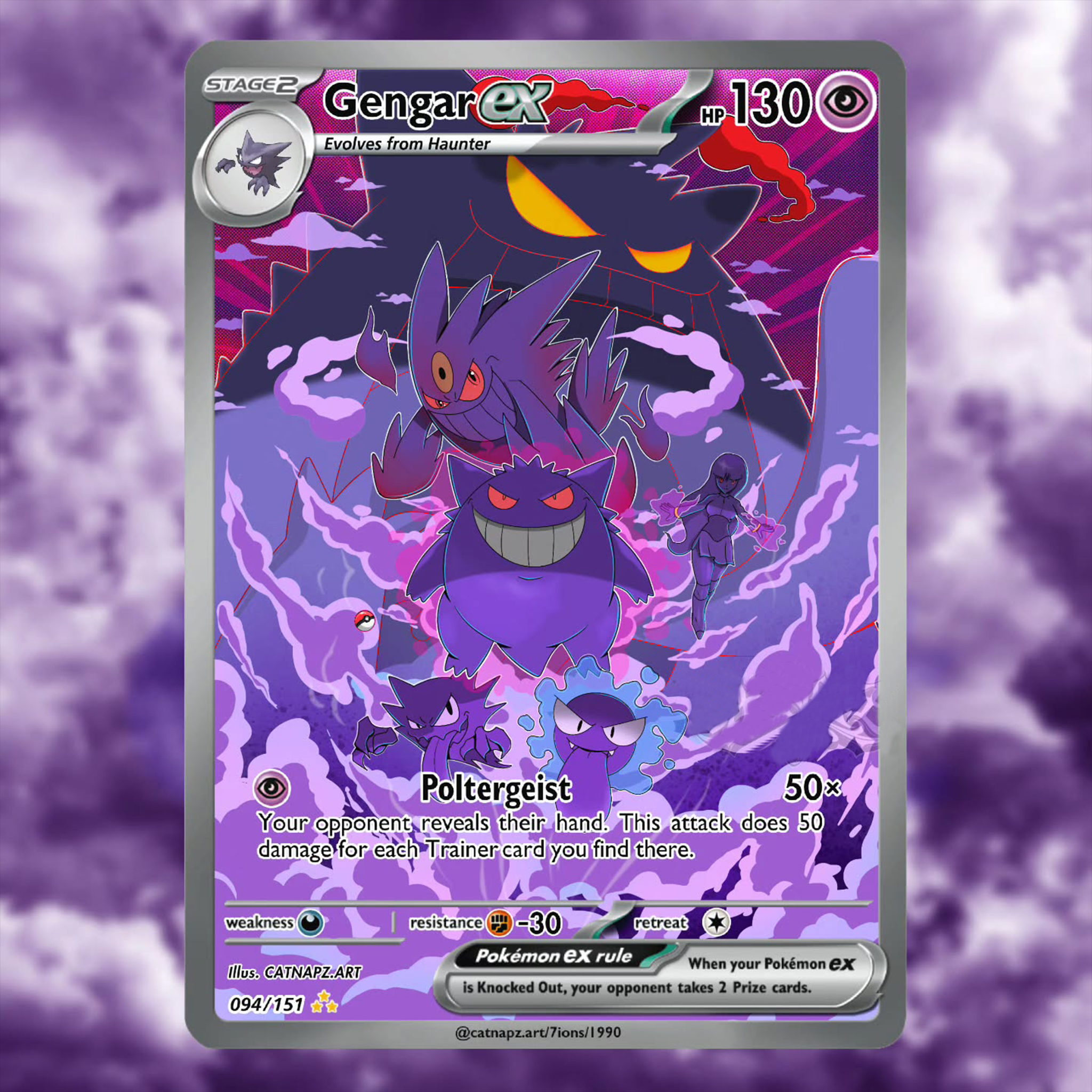 PKM PTCG Gengar Ex Card Evolut - đánh giá và giá Art Craft Games