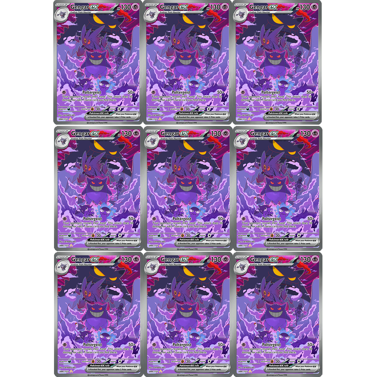 PKM PTCG Gengar Ex Card Evolut - đánh giá và giá Art Craft Games