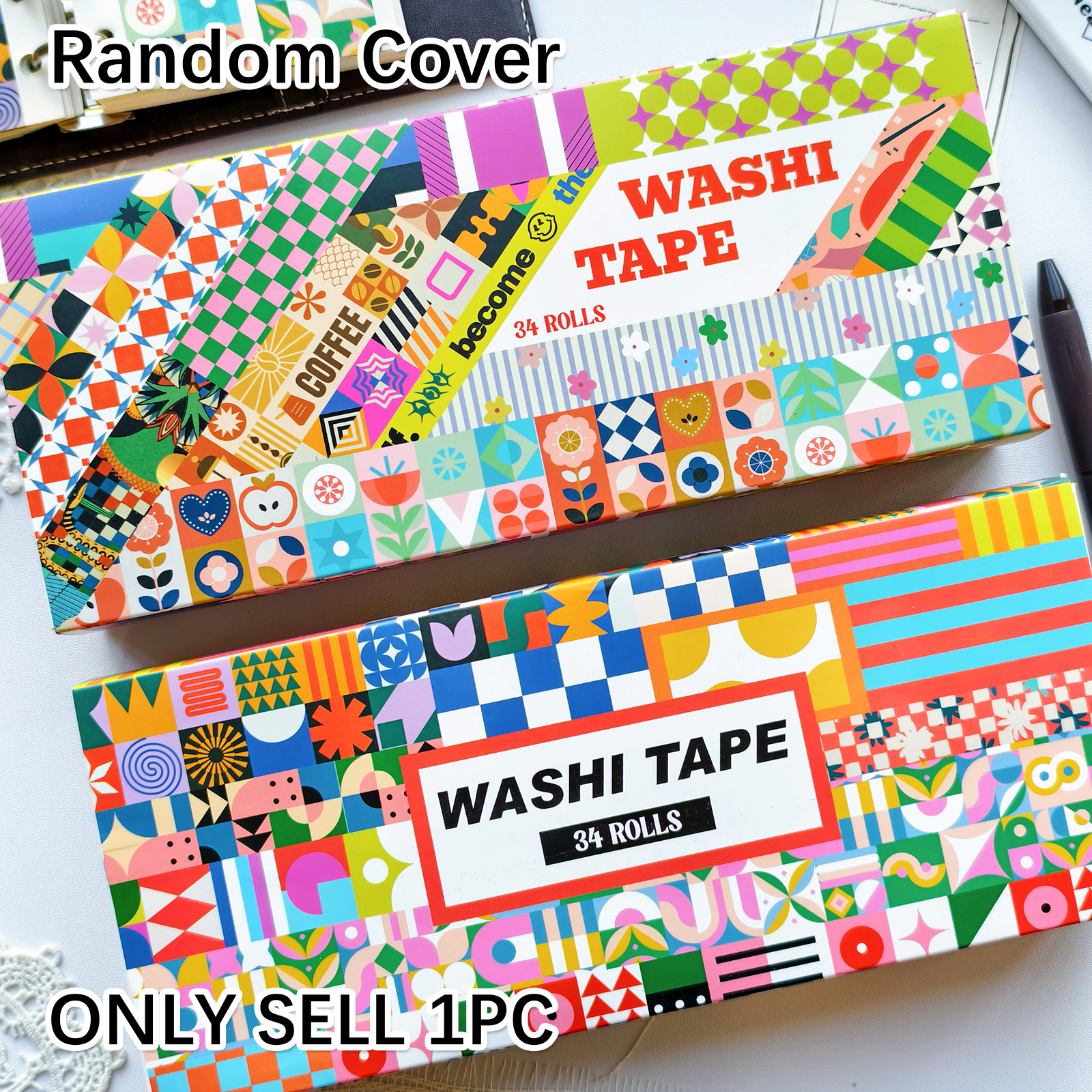 Random Cover 34 Rolls Aestheti - đánh giá và giá Washi Tape Rolls