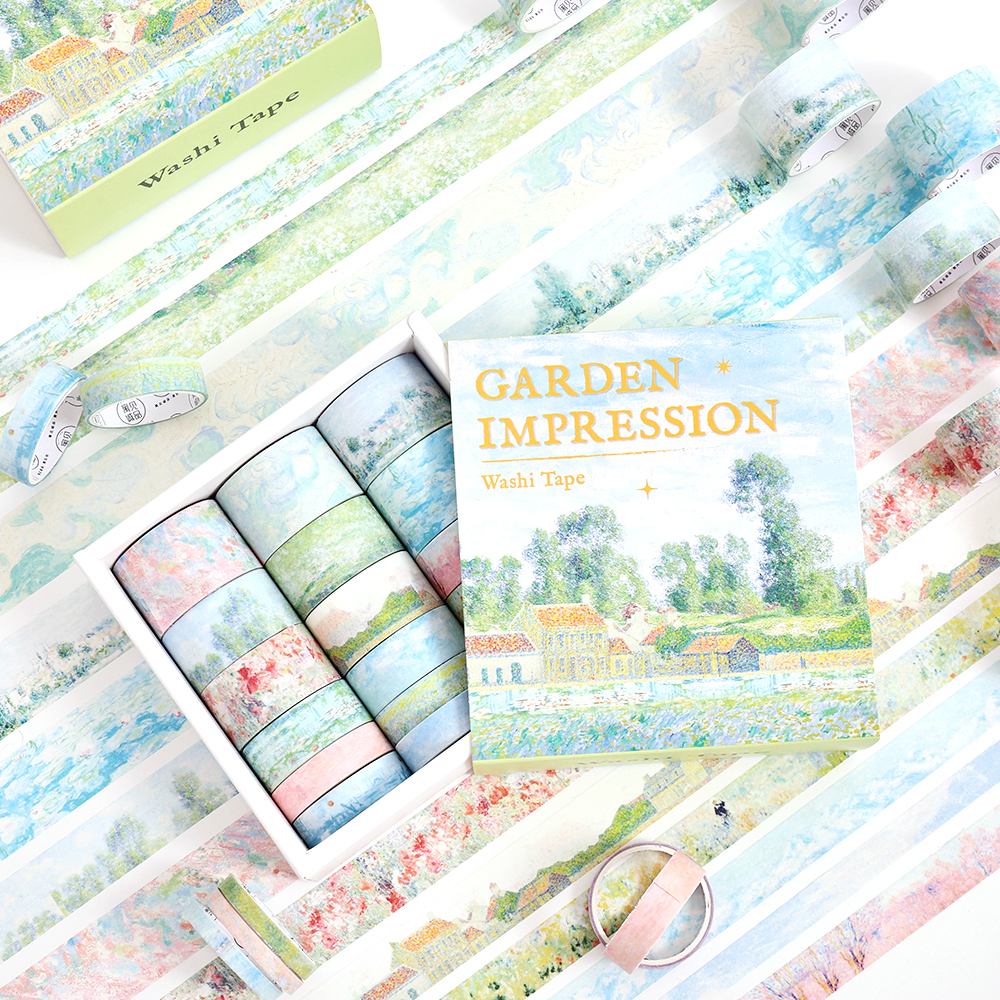 20 Rolls Vintage Garden Washi  - đánh giá và giá Washi Tape Rolls